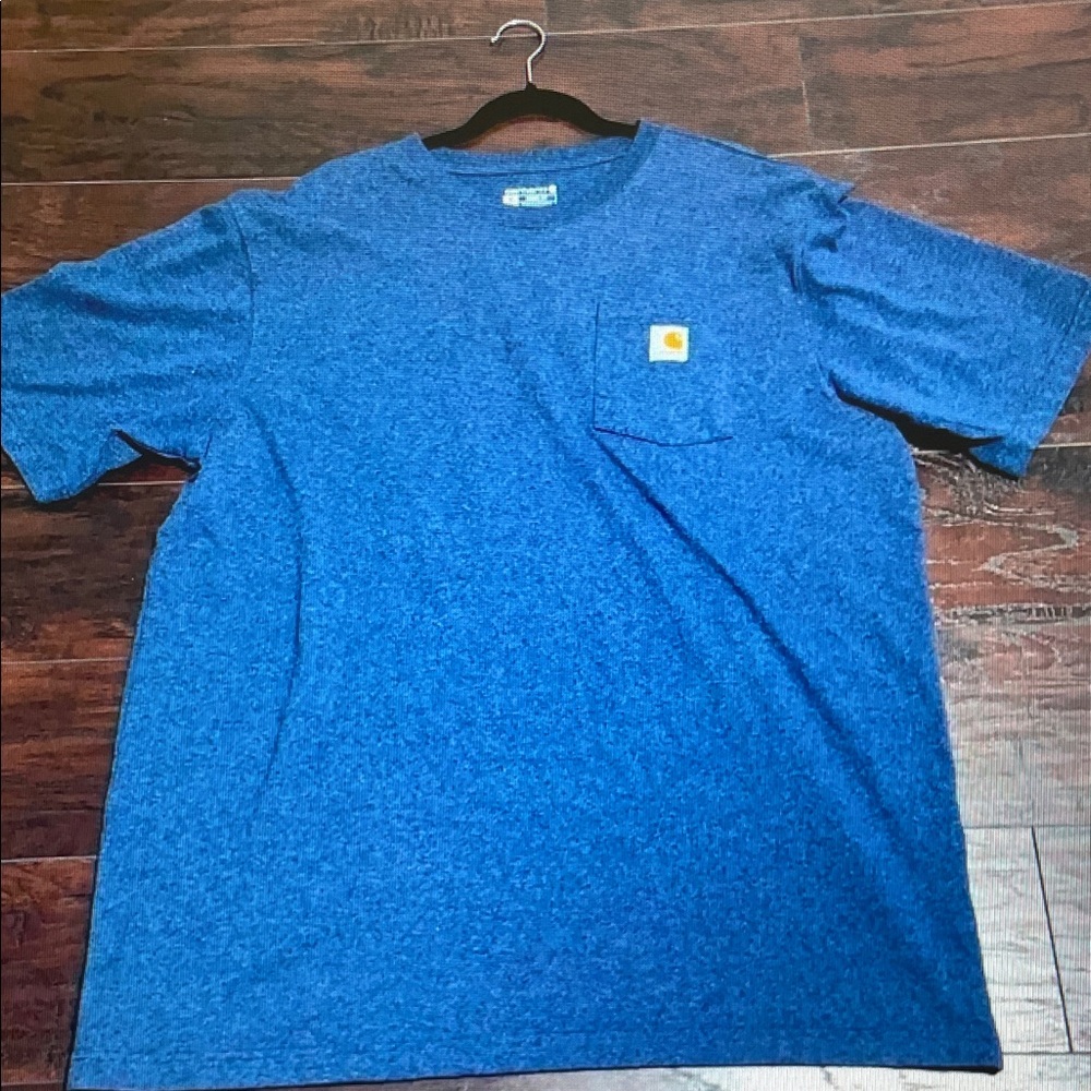 Carhartt Heather Blue Short-Sleeve Pocket Tee